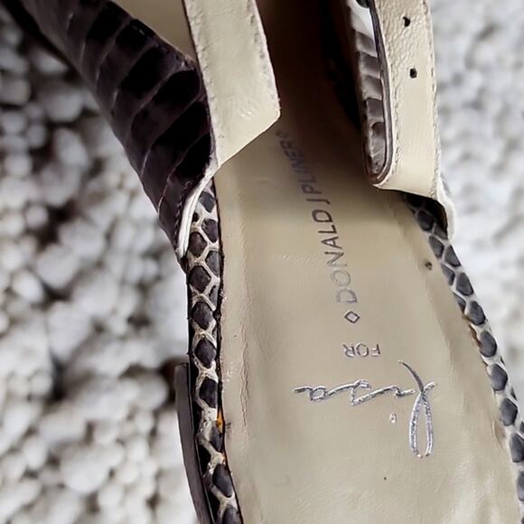 DONALD J PLINER STYLE# LISA SNAKE SKIN PLATFORM SLINGBACK WOMAN'S SIZE 10.☆SEXY☆ - Picture 15 of 16